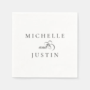 Serviette En Papier Dîner de répétition de mariage élégant chic