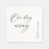 Serviette En Papier Dîner de répétition de mariage rustique à un jour  (Devant)