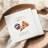 Serviette En Papier Dîner de répétition de paire parfaite vin et pizza