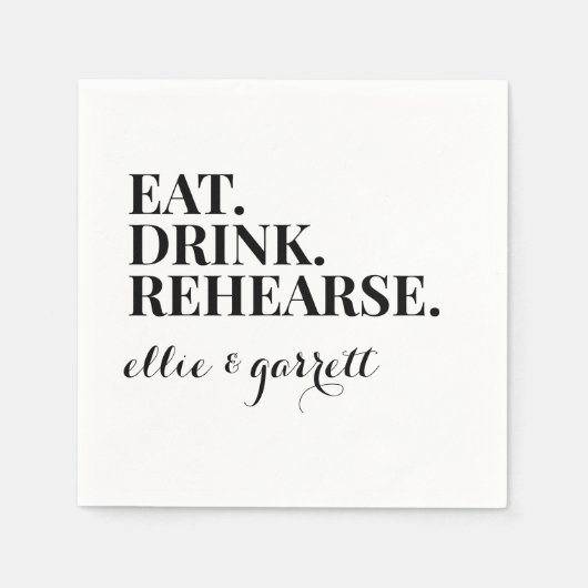 Serviette En Papier Dîner de répétition en gras (Devant)