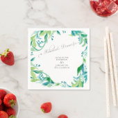 Serviette En Papier Dîner de répétition Eucalyptus Leaf Laurel Wreath (En situation)
