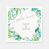 Serviette En Papier Dîner de répétition Eucalyptus Leaf Laurel Wreath (Devant)