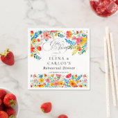 Serviette En Papier Dîner de répétition florale Fiesta (En situation)