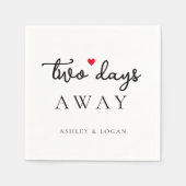 Serviette En Papier Dîner De Répétition Mariage À Deux Jours (Devant)