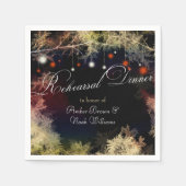 Serviette En Papier Dîner de répétition Mariage de la forêt mystique (Devant)