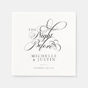 Serviette En Papier Dîner de répétition Mariage élégant
