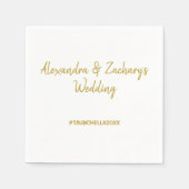 Serviette En Papier Dîner de répétition mariage serviettes avec Hashta (Devant)