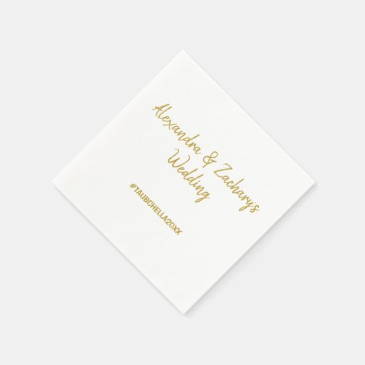 Serviette En Papier Dîner de répétition mariage serviettes avec Hashta (Coin)