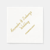 Serviette En Papier Dîner de répétition mariage serviettes avec Hashta (Devant)