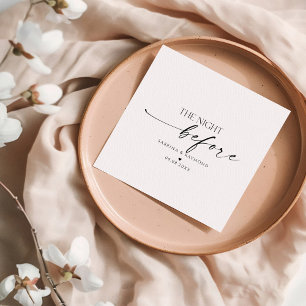 Serviette En Papier Dîner de Répétition Minimaliste Moderne de la Veil