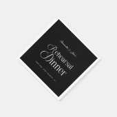 Serviette En Papier Dîner de répétition Moderne Chic (Coin)