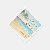 Serviette En Papier Dîner de répétition Plage et Palm Trees Mariage (Coin)