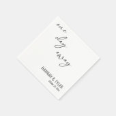 Serviette En Papier Dîner de répétition simple "un jour avant" (Coin)