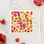 Serviette En Papier Dîner de Thanksgiving fêtes automne Couleurs Feuil (En situation)