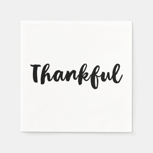 Serviette En Papier Dîner de Thanksgiving sur le thème "Reconnaissant" (Devant)
