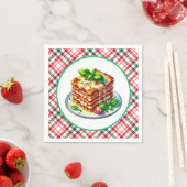 Serviette En Papier Dîner des amoureux de Cute Lasagna (En situation)