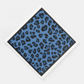 Serviette En Papier Dîner Empreinte de léopard bleu Napkin (Coin)