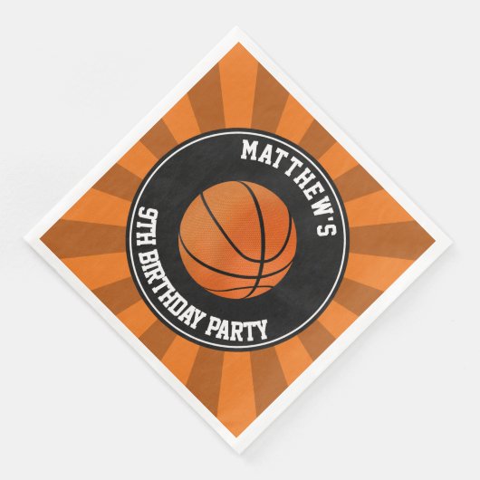 Serviette En Papier Dîner en papier de basket-ball (Coin)