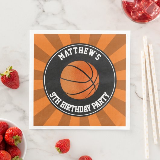 Serviette En Papier Dîner en papier de basket-ball (En situation)