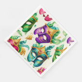 Serviette En Papier Dîner en papier Mardi Gras Mask (Coin)
