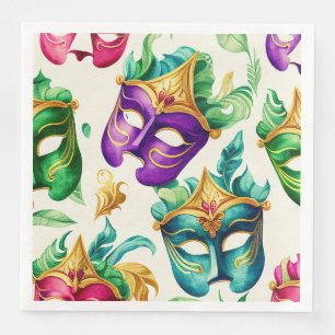Serviette En Papier Dîner en papier Mardi Gras Mask