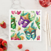 Serviette En Papier Dîner en papier Mardi Gras Mask (En situation)