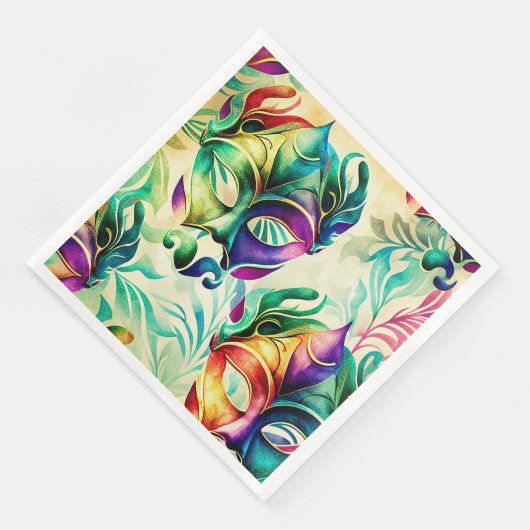 Serviette En Papier Dîner en papier Mardi Gras Mask (Coin)