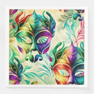 Serviette En Papier Dîner en papier Mardi Gras Mask