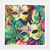 Serviette En Papier Dîner en papier Mardi Gras Mask (Devant)