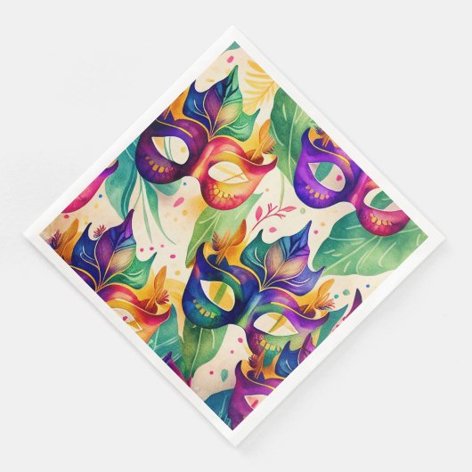 Serviette En Papier Dîner en papier Mardi Gras Mask (Coin)