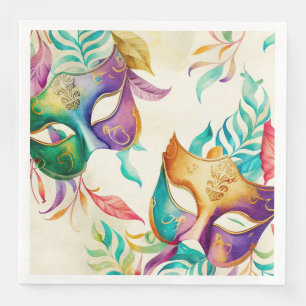 Serviette En Papier Dîner en papier Mardi Gras Mask