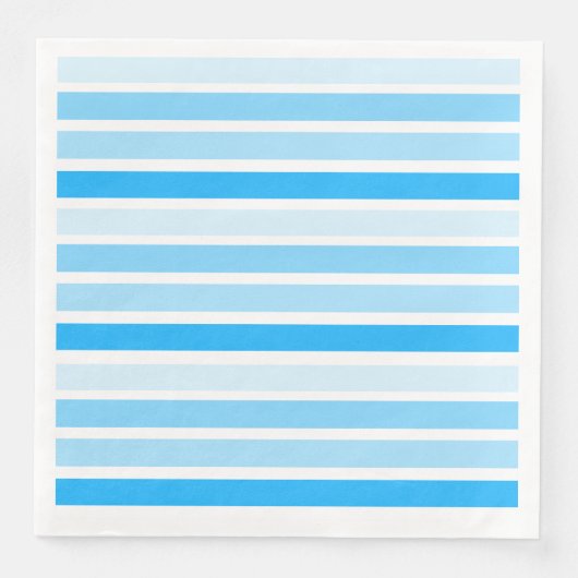 Serviette En Papier Dîner en papier rayé bleu serviettes (Devant)