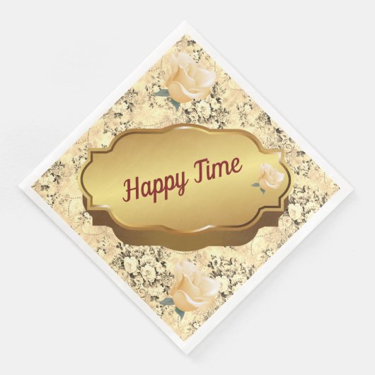 Serviette En Papier Dîner en papier Vintage moderne (Coin)