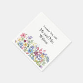 Serviette En Papier Dîner Fleur sauvage Boho minimal (Coin)