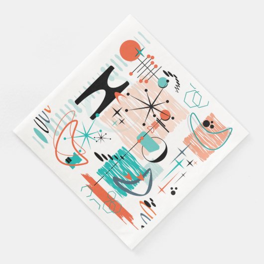 Serviette En Papier Dîner HoJo Retro en papier serviettes (Coin)