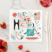 Serviette En Papier Dîner HoJo Retro en papier serviettes (En situation)