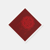 Serviette En Papier Dîner indien mandala crison (Coin)