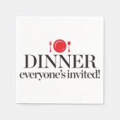 Serviette En Papier Dîner Invité de tous (Devant)