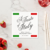 Serviette En Papier Dîner Italien À Thème | Partie d'engagement (En situation)