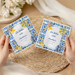 Serviette En Papier dîner italien La Dolce Vita shower de mariage au c