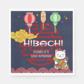 Serviette En Papier Dîner japonais hibachi fête d'anniversaire (Devant)