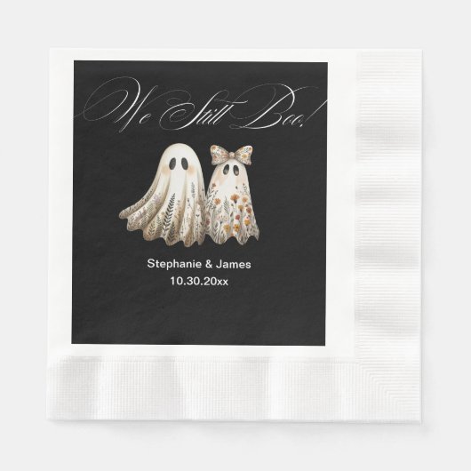 Serviette En Papier Dîner Mariage À Thème Halloween Cute (Devant)