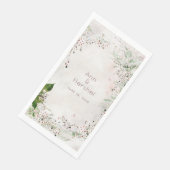 Serviette En Papier Dîner Mariage Whisch & Blush (Coin)