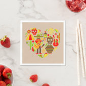 Serviette En Papier Dîner mexicain mignon (En situation)