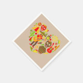 Serviette En Papier Dîner mexicain mignon (Coin)