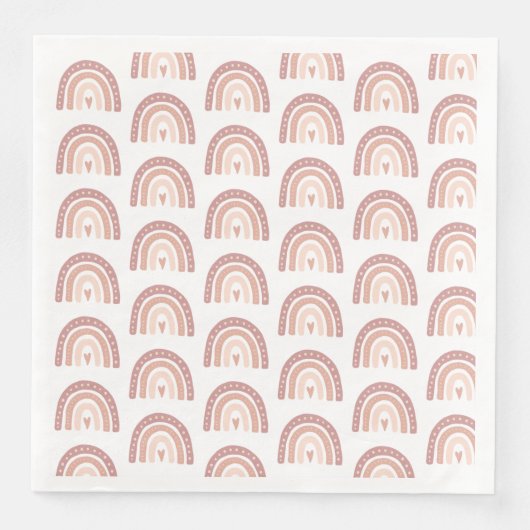 Serviette En Papier Dîner Motif fille rose vif pour bébés (Devant)