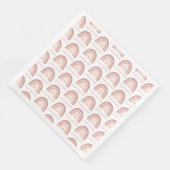 Serviette En Papier Dîner Motif simple rose arc-en-ciel (Coin)