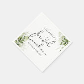 Serviette En Papier Dîner nuptial rustique Floral Élégant (Coin)