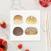 Serviette En Papier Dîner Pain Rolls Buns Boulangerie Baker Chef Foody (En situation)