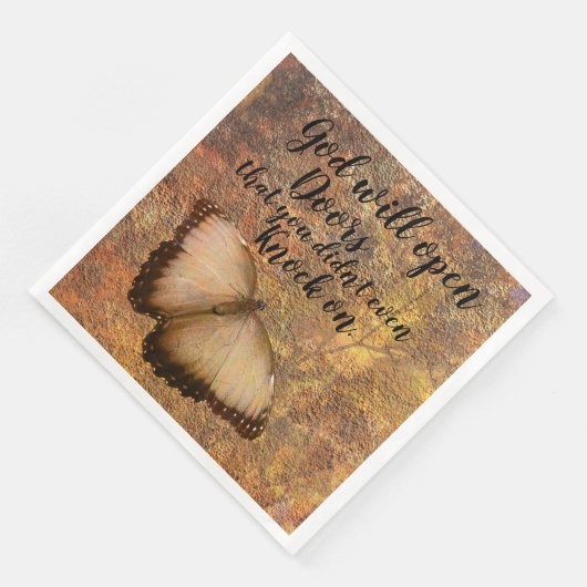 Serviette En Papier Dîner Papier Napkin Dieu ouvre les portes Religieu (Coin)
